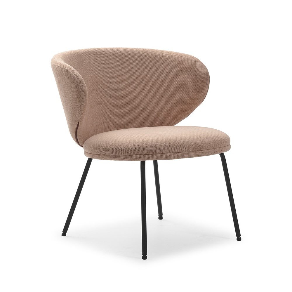 Quiet Object Scaun dining roz deschis din textil Lounge Rush Quiet Object