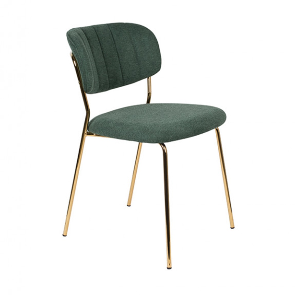 Quiet Object Scaun dining verde/auriu din textil Jolien Quiet Object