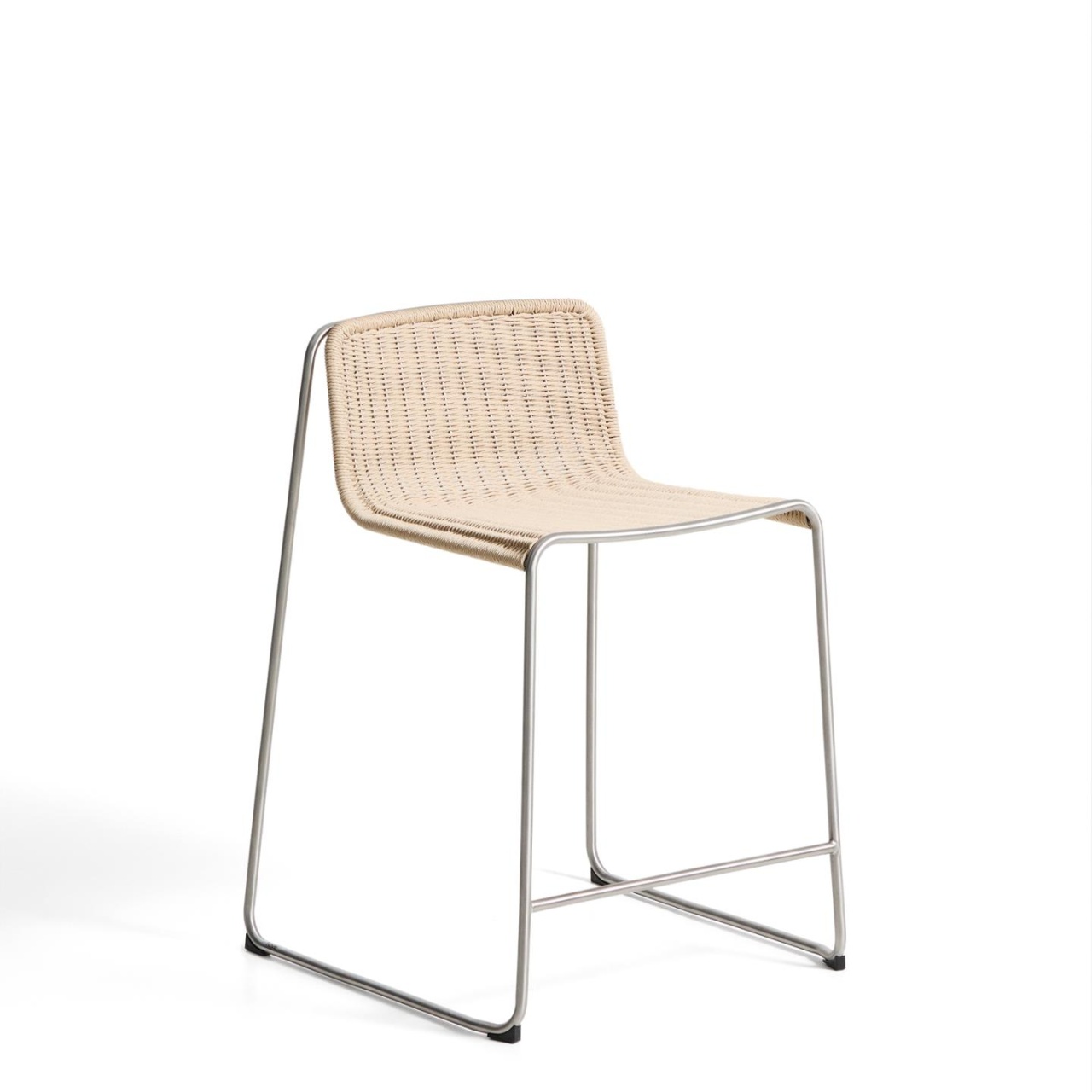 scaun bar albastru Scaun exterior bar bej din metal Tavari Kave Home