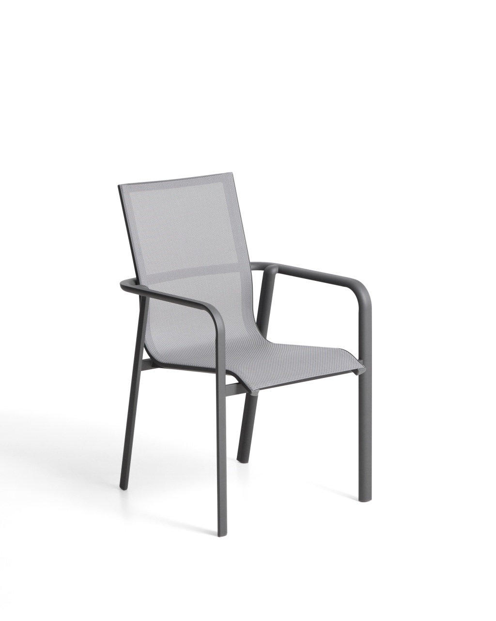 scaun ergonomice Scaun exterior dining gri din metal Canea Kave Home