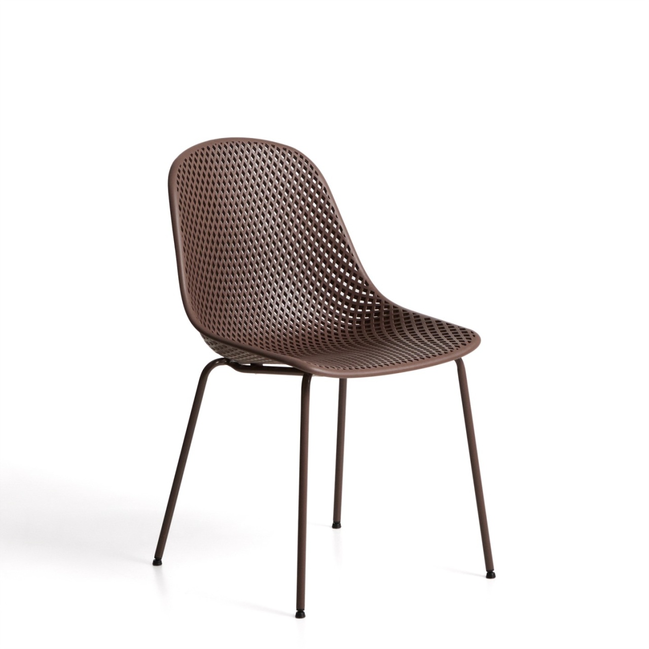 Outdoor Furniture Scaun exterior dining maro din metal Quinby Kave Home