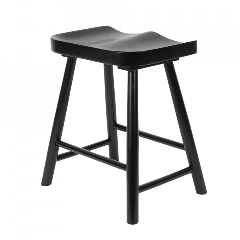 Scaunel negru din lemn Vander Quiet Object