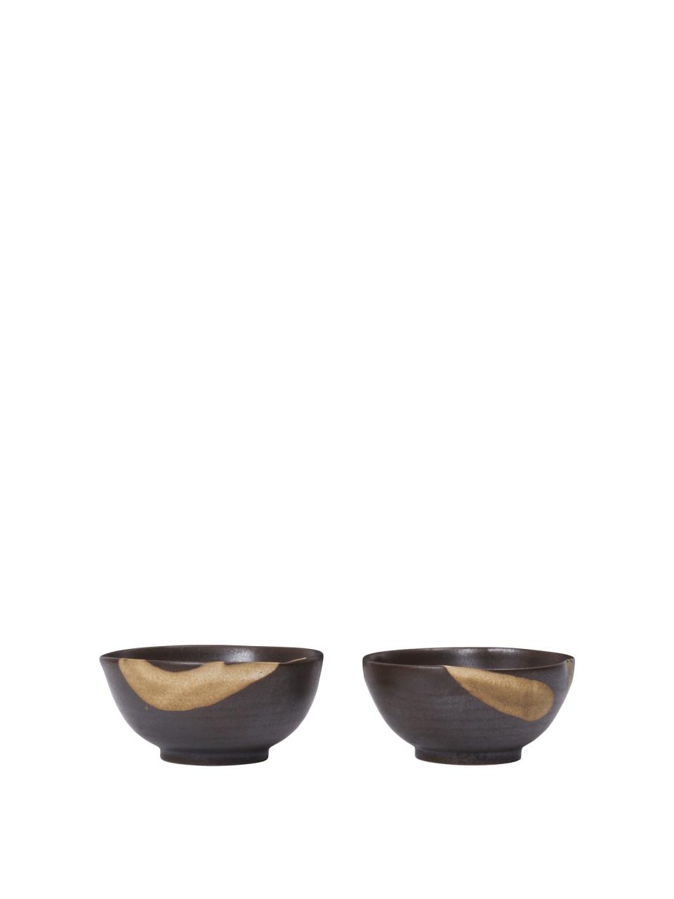 Dinnerware Set 2 boluri maro inchis din ceramica 120 ml Koyo Ferm Living