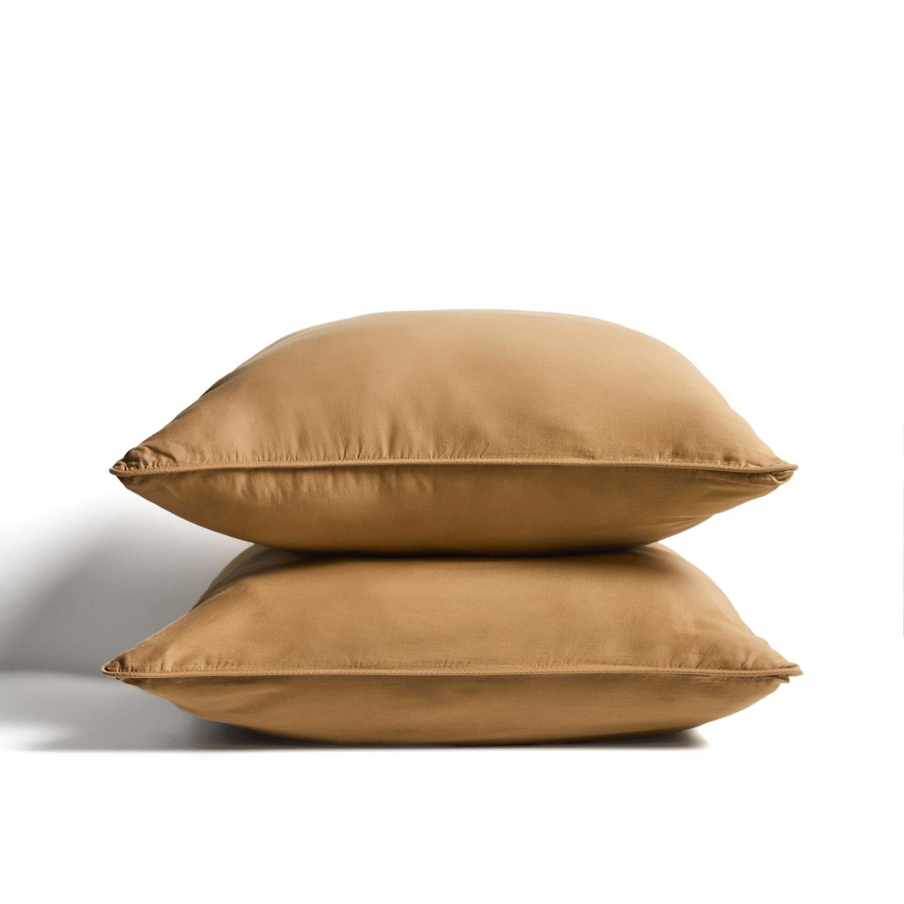 Duvet Covers Set 2 fete de perna maro cupru din bumbac 65x65 cm Sirale Kave Home