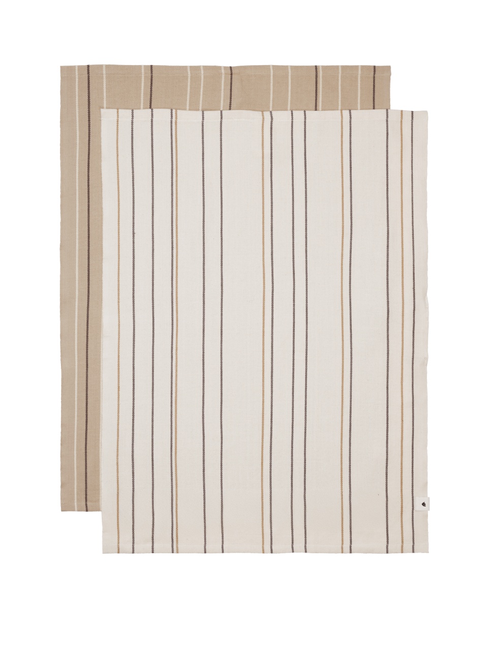 Kitchen Towels Set 2 prosoape pentru bucatarie bej din bumbac 50x70 cm Ito Ferm Living