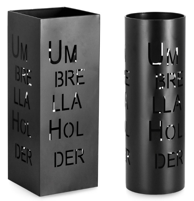 Set 2 suporturi pentru umbrele negre din metal Eymar Bizzotto