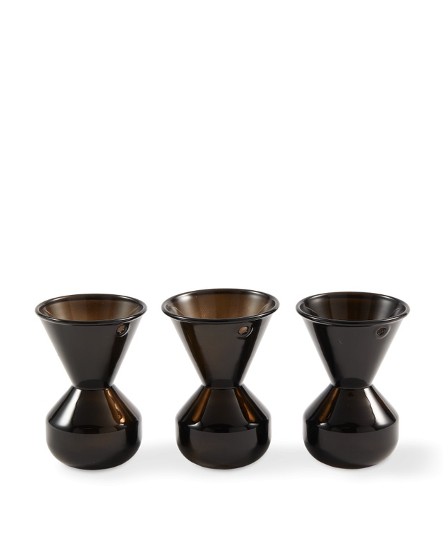 Vases Set 3 vaze negre din sticla 9 cm Fat Neck Pols Potten