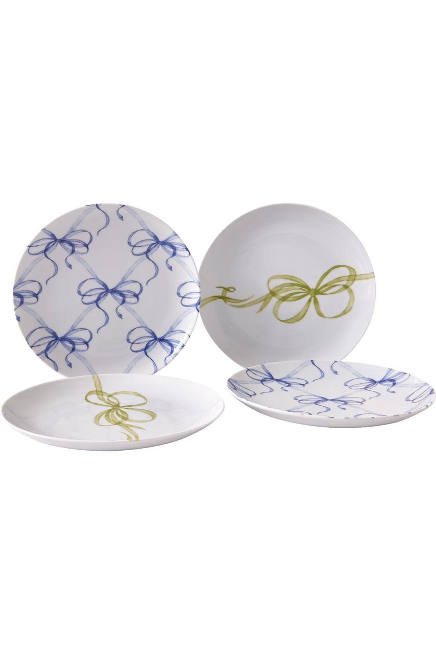microunde Set 4 farfurii pentru desert albe/albastre din ceramica 21 cm 2911001 The Home Collection