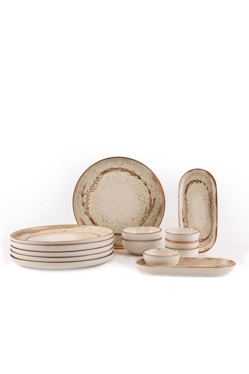Dinnerware Sets Set de masa 14 piese maro din ceramica 2100002128001 The Home Collection