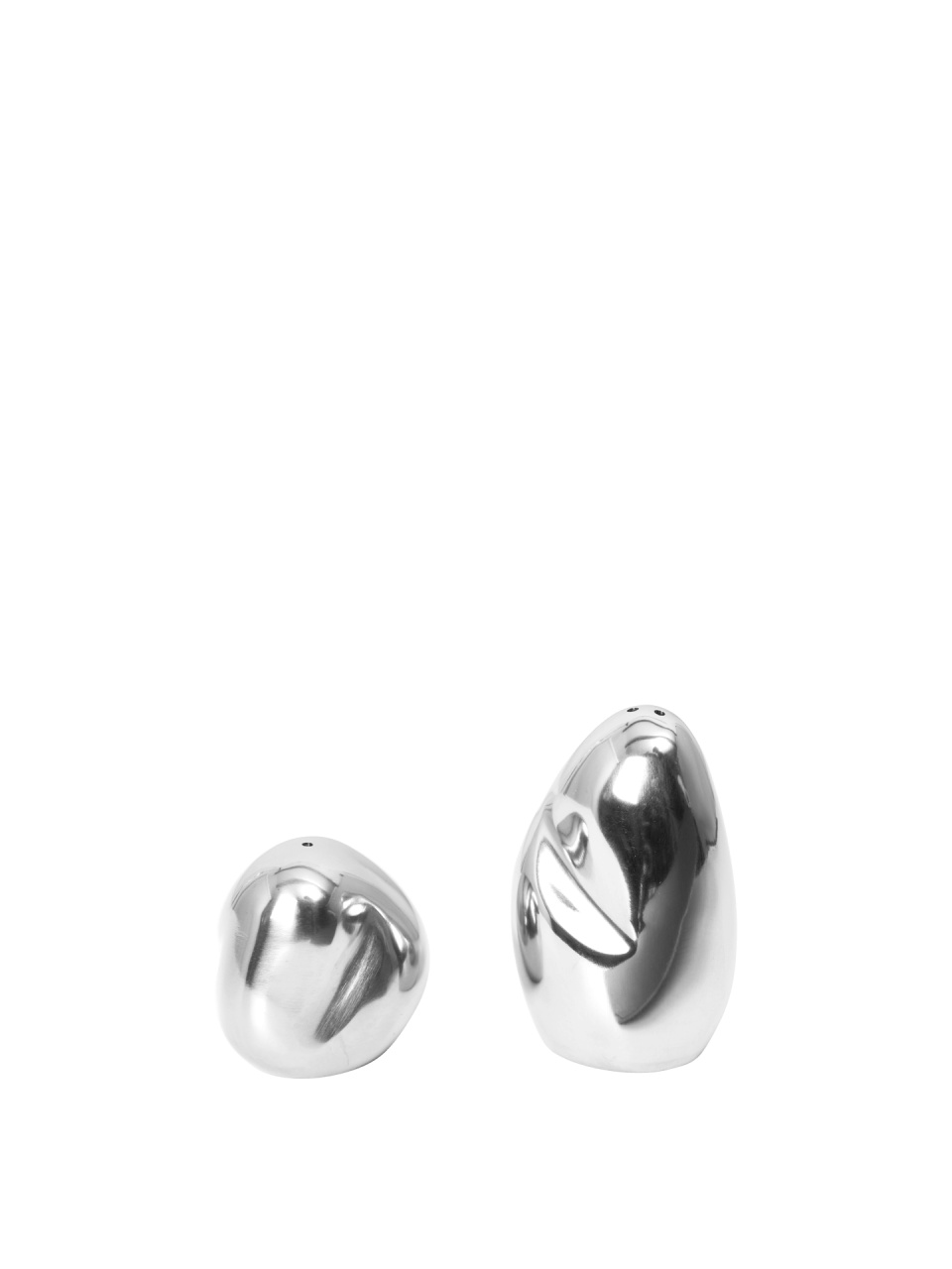 Set solnita si pipernita argintii din metal Orevo Ferm Living