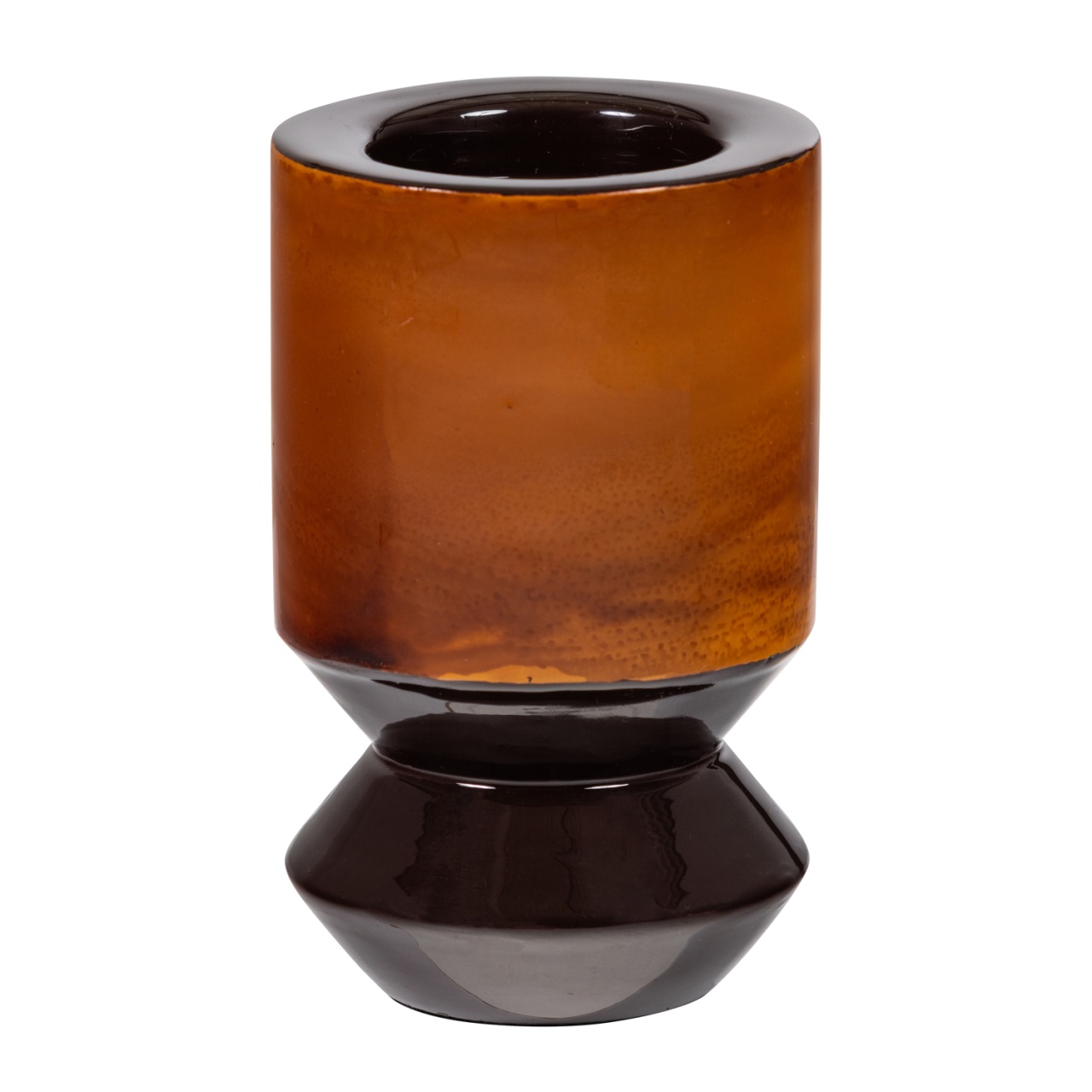 Candle Holders Suport lumanare maro din metal 20 cm Kiva Woood
