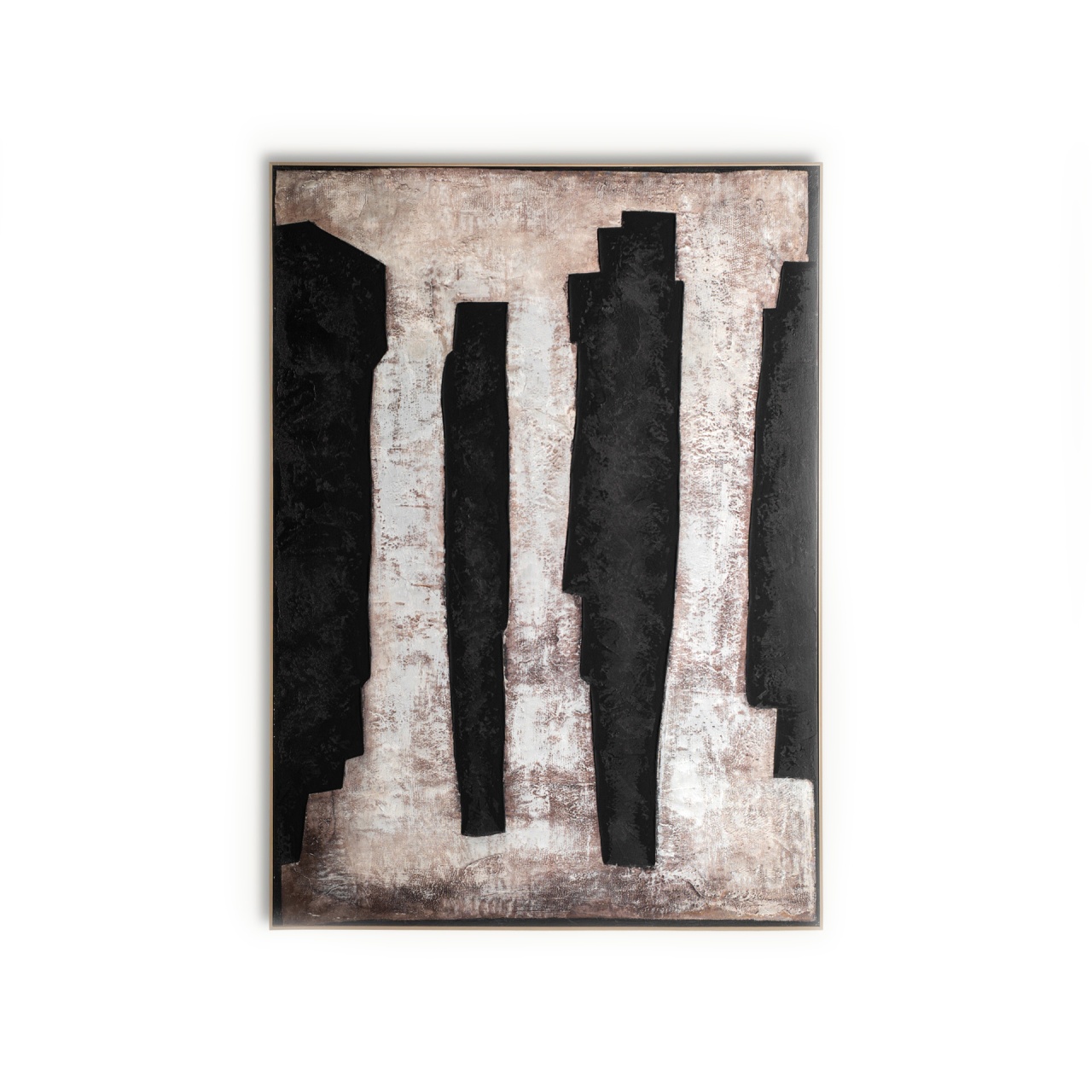 hol Tablou negru/maro din fibre naturale 130x180 cm Kurt Vical Home