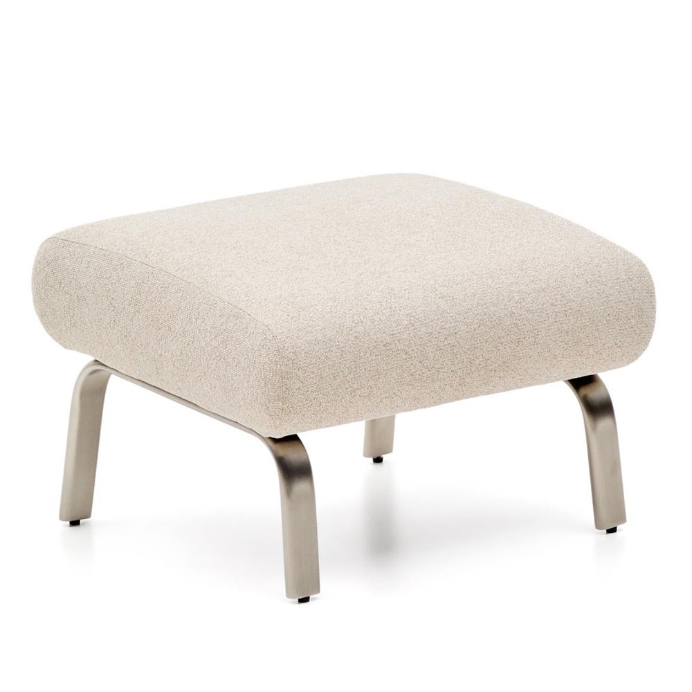pavaj ecologic Taburet dreptunghiular bej din textil 55x68 cm Amsen Kave Home