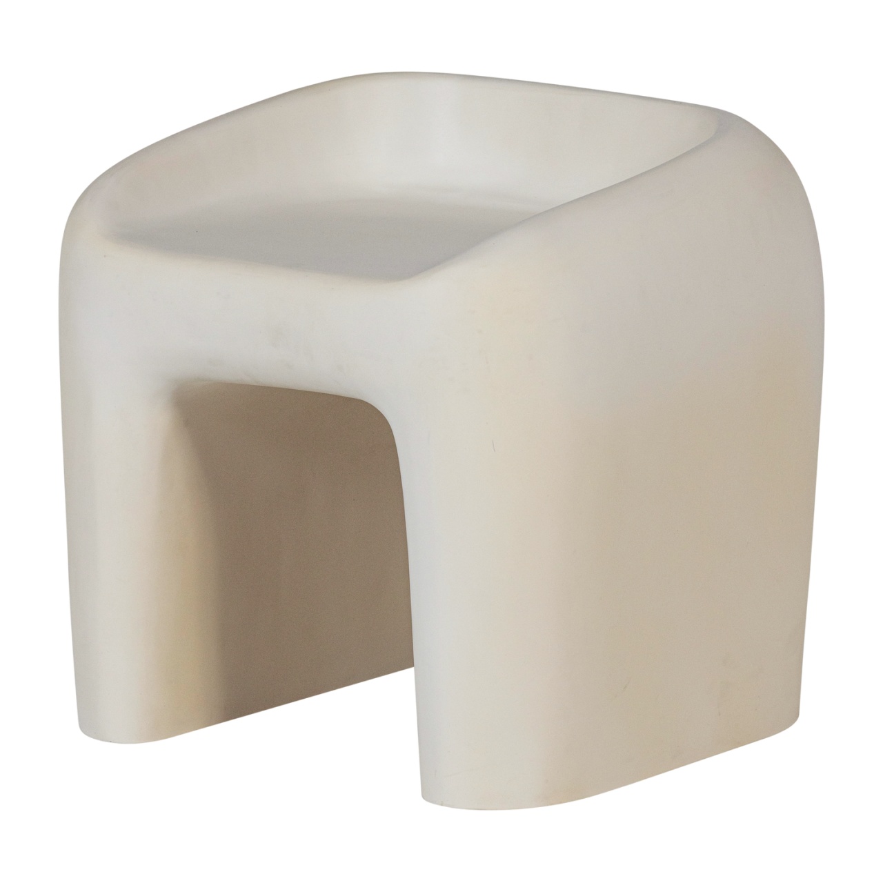 Outdoor Furniture Taburet exterior crem din plastic 50x52 cm Nivo Woood