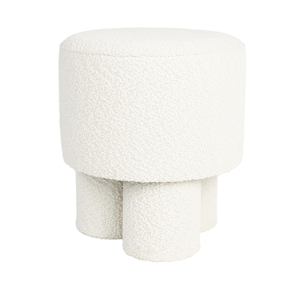 Quiet Object Taburet rotund alb din textil 40 cm Marcos Quiet Object