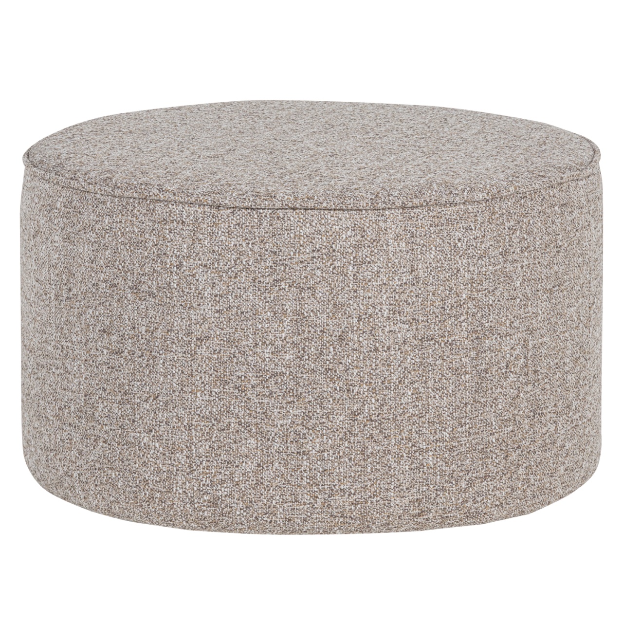 Ottomans Taburet rotund crem din textil 60 cm Sara Orari Woood