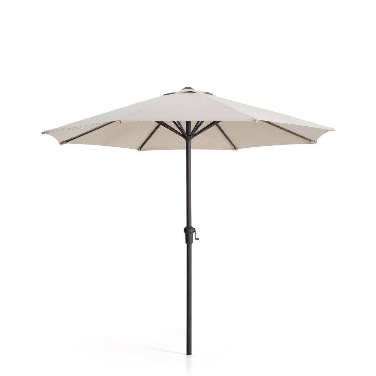 covor gri 200/300 Umbrela soare bej/gri grafit din textil 300 cm Milna Kave Home