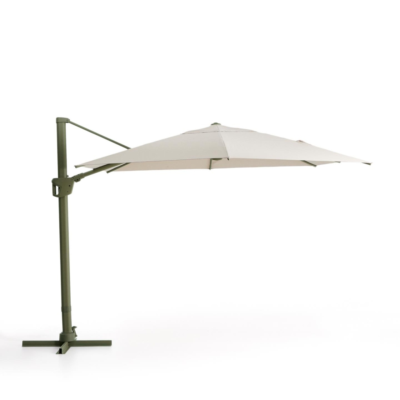 umbrela de soare Umbrela soare bej/verde din textil 300x420 cm Noli Kave Home