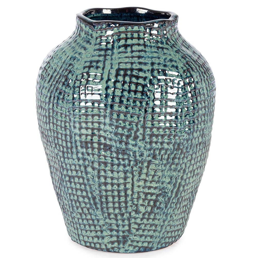 Vases Vaza albastra din ceramica 30 cm Sawan Bizzotto