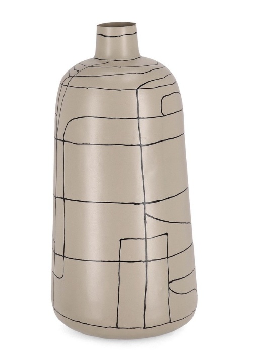 Decorative Bottles Vaza decorativa bej din metal 45 cm Siva Bizzotto