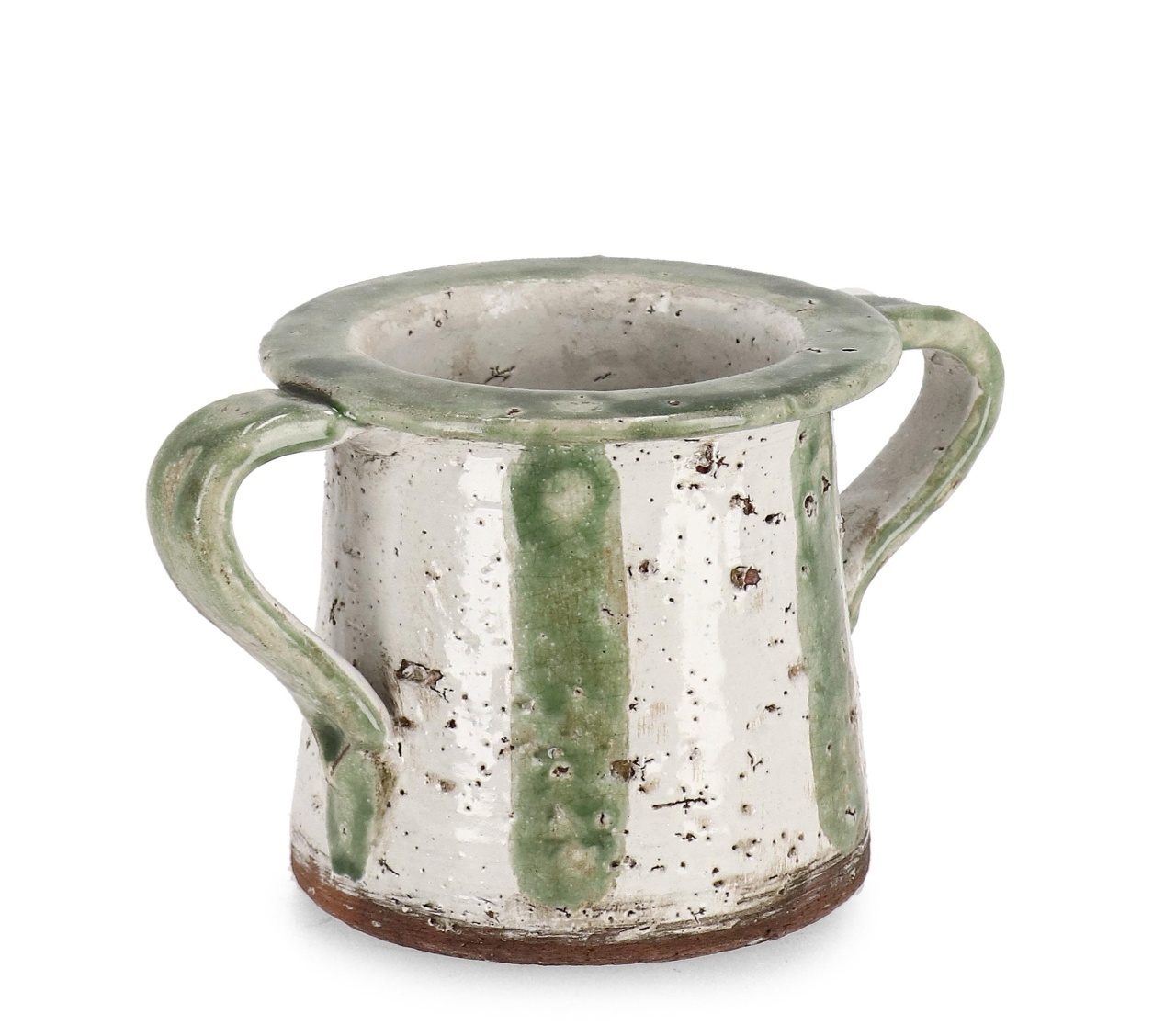 Pots & Planters Vaza verde/bej din ceramica 13 cm Daruma Bizzotto