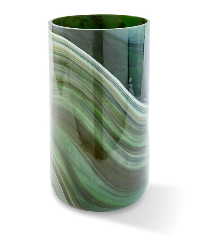Vases Vaza verde din sticla 41 cm Marbled Pols Potten
