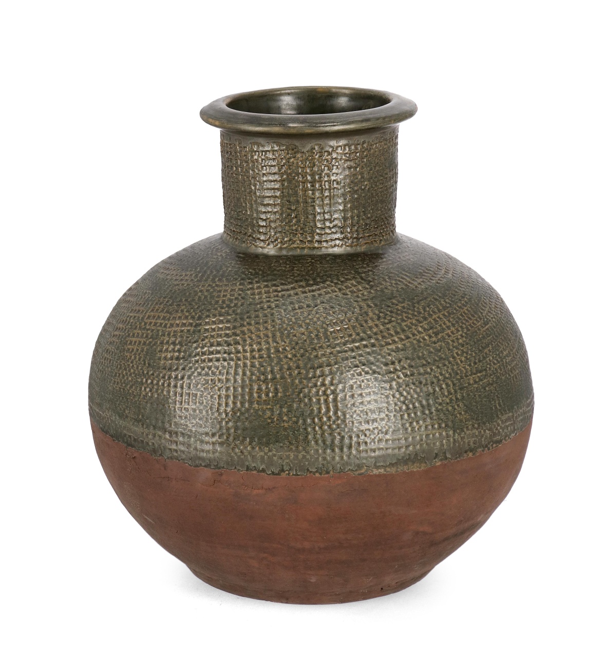 Vases Vaza verde/maro din ceramica 53 cm Klas Bizzotto