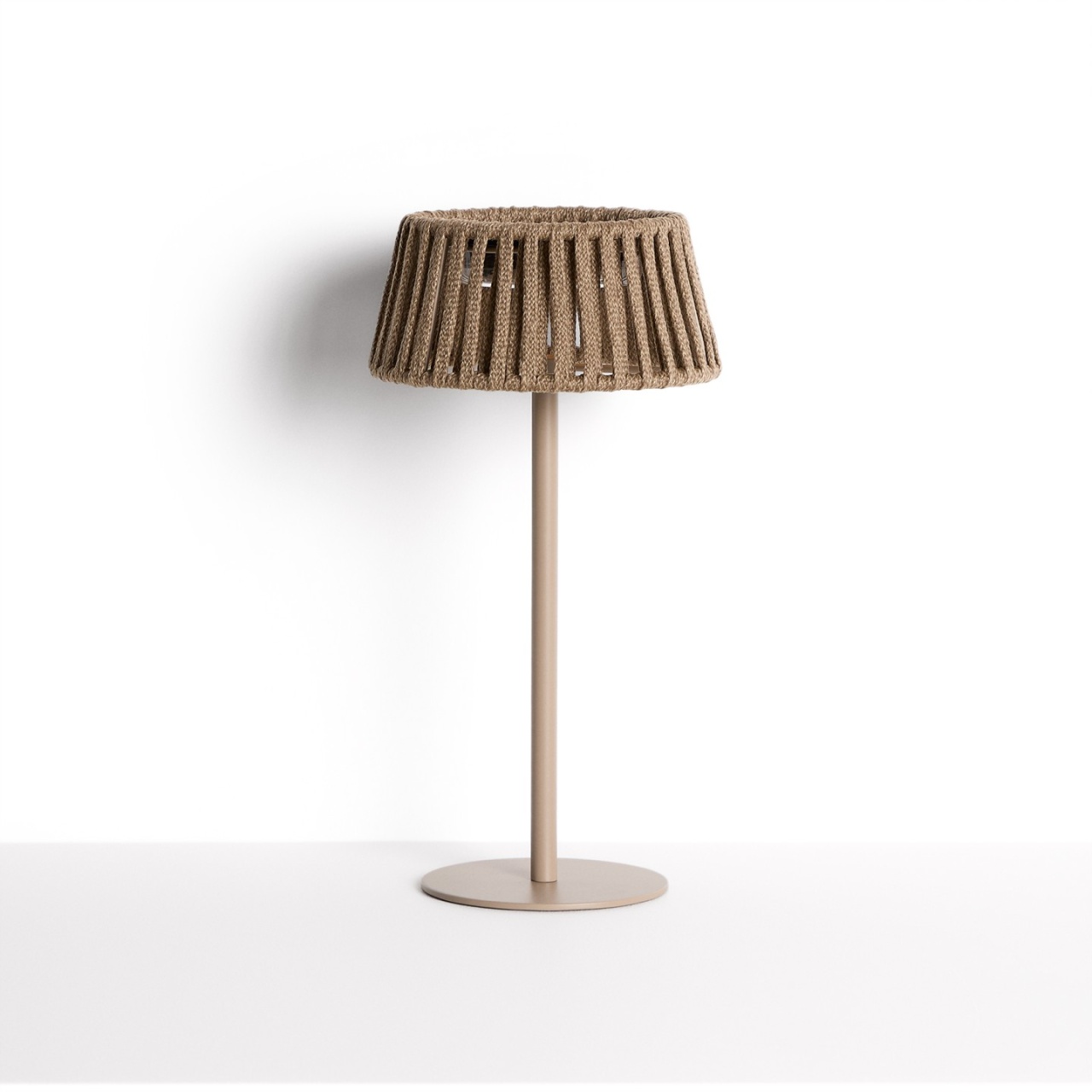 veioza Veioza solara pentru exterior bej din metal 30 cm Aldet Kave Home