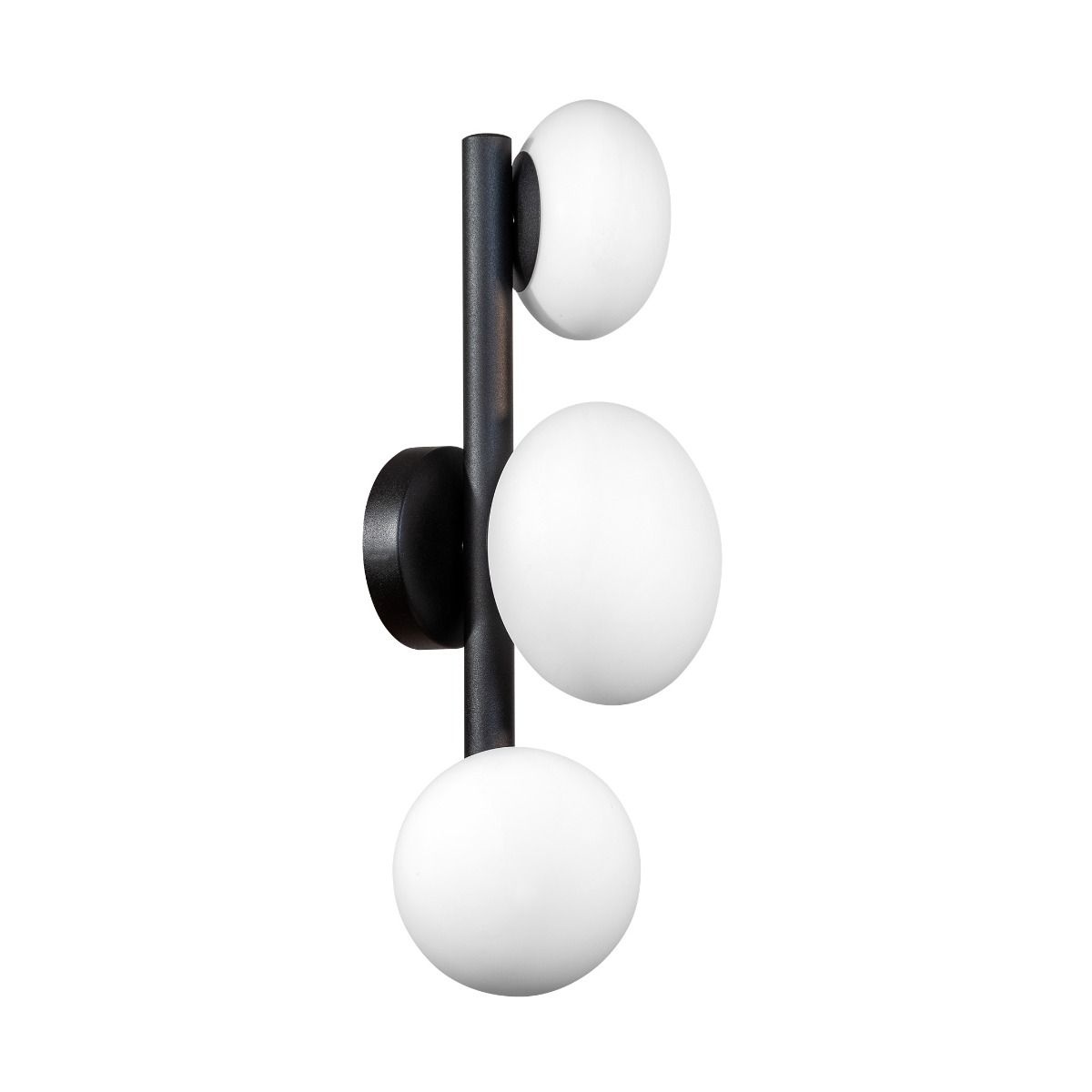 Wall Light Fixtures Aplica neagra/alba din metal cu 3 becuri Omi Zuma Line