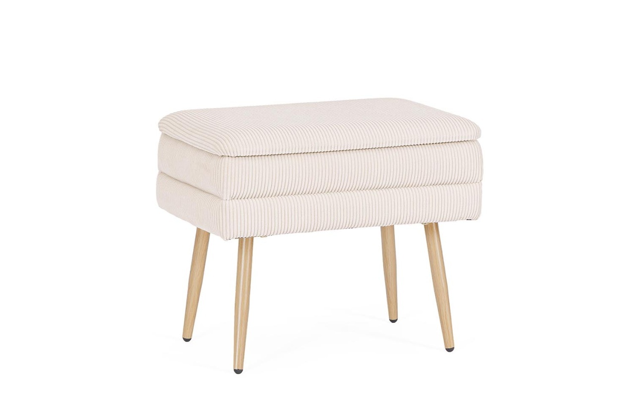 Chairs Bancheta maro/alba din textil 50 cm Olga Bizzotto