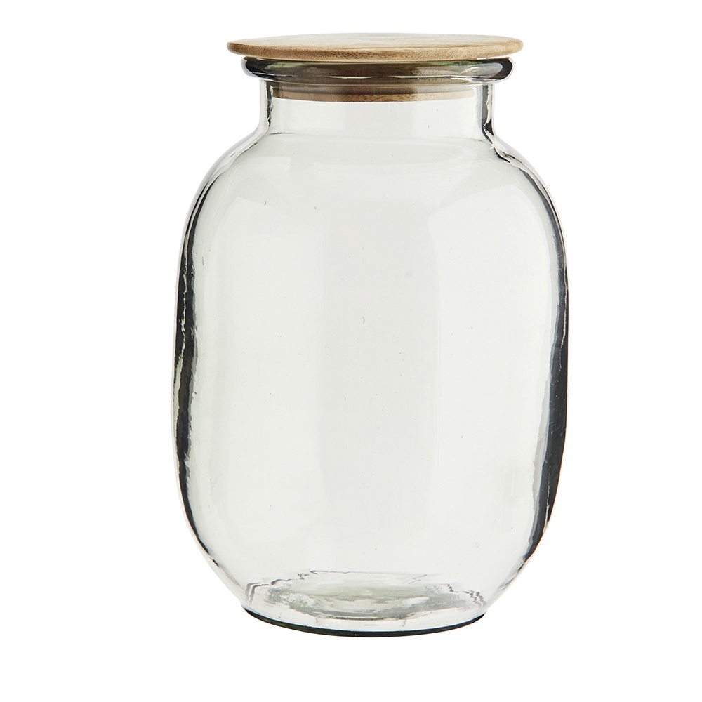 Food Storage Containers Borcan cu capac maro/transparent din sticla 18x28 cm Paris Madam Stoltz