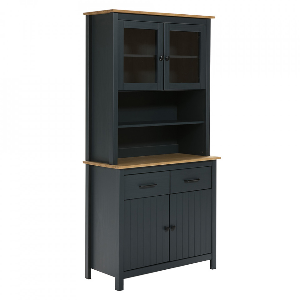 Buffets & Sideboards Bufet albastru/maro din lemn 180 cm Miranda Quiet Object