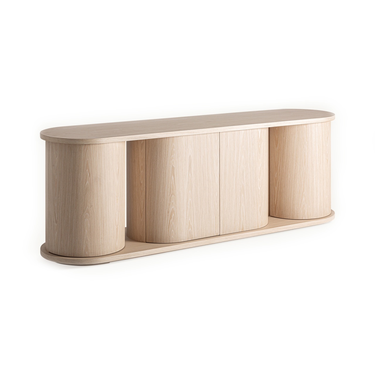 pilote 200/220 Bufet inferior bej din lemn 220 cm Kharj Vical Home