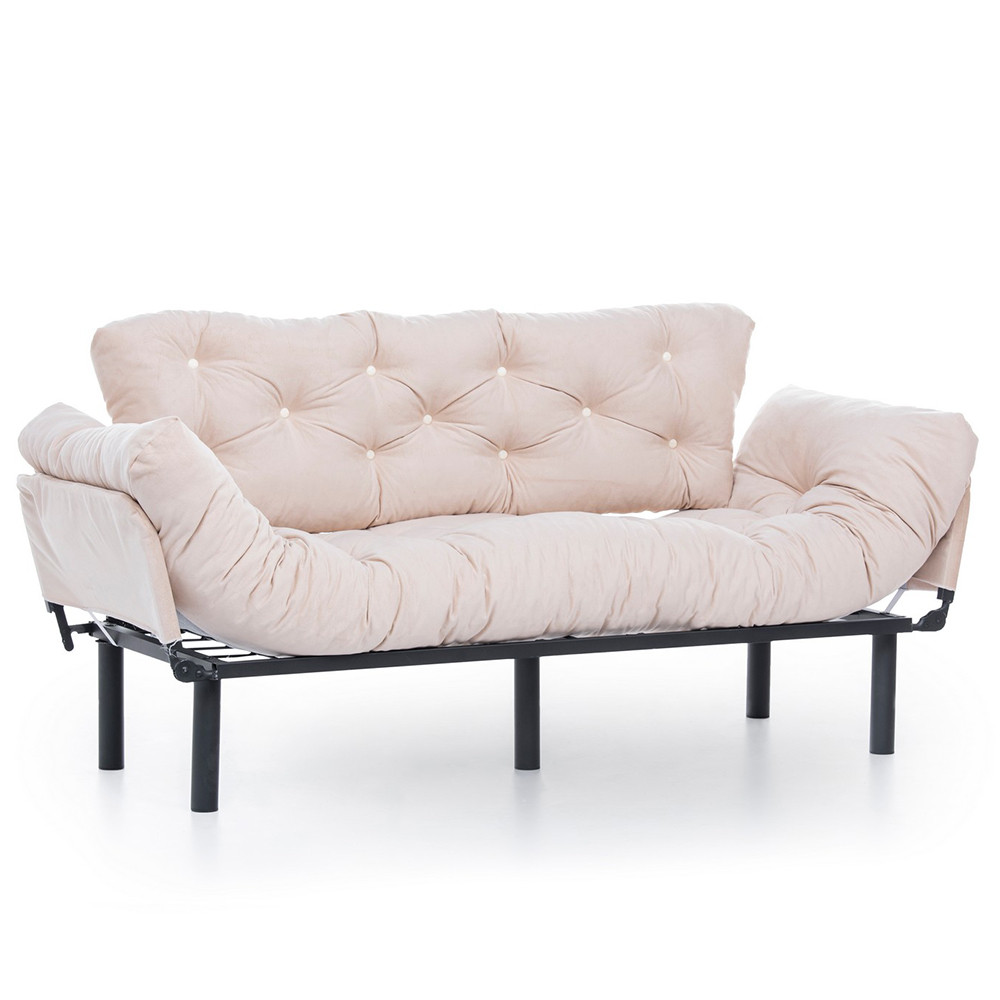 Sofas Canapea crem din textil pentru 3 persoane Nitta The Home Collection