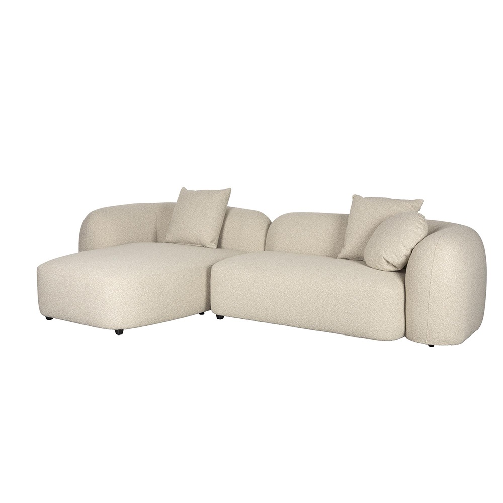 Quiet Object Canapea cu colt bej din textil 218 cm Perry Left Quiet Object