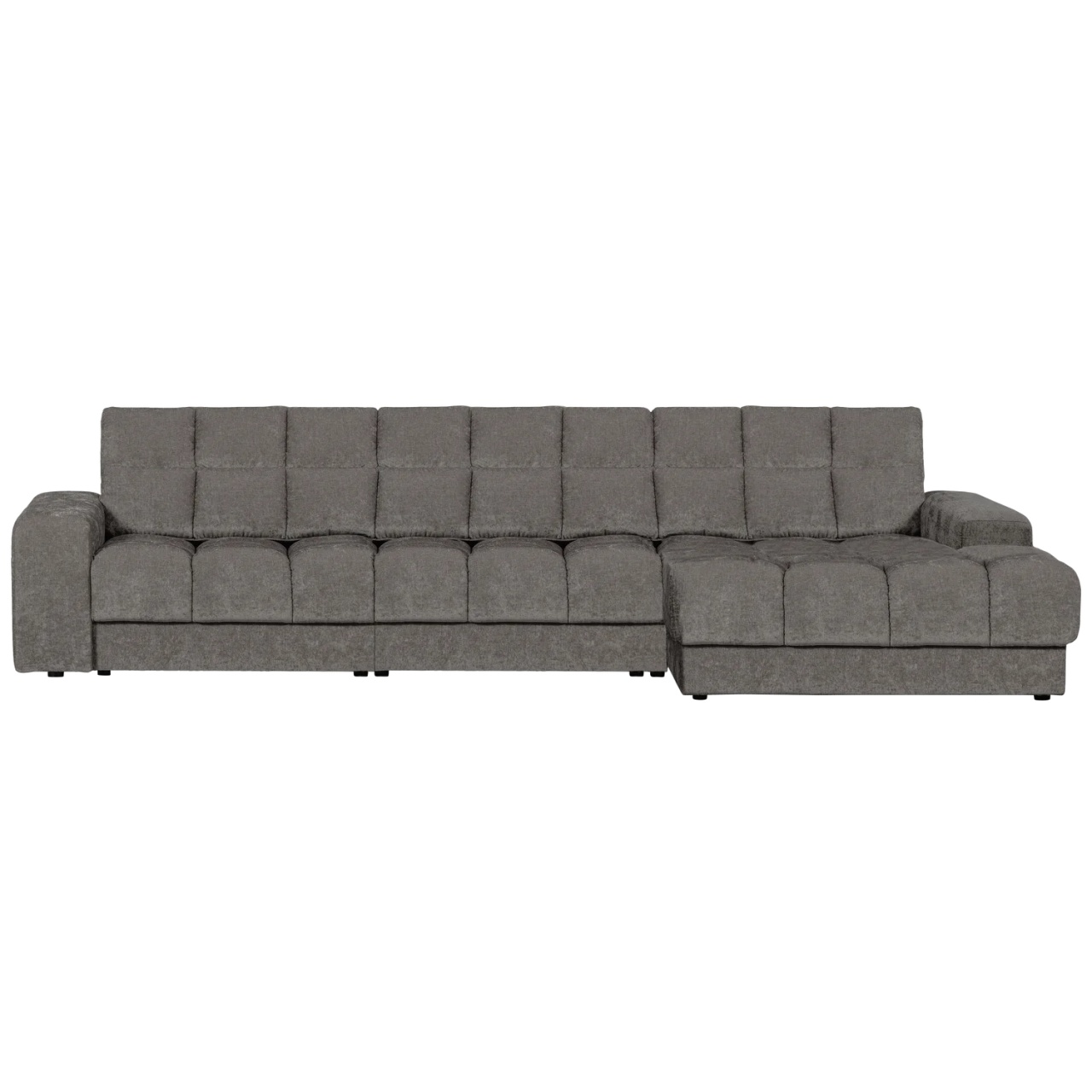 Sofas Canapea cu colt gri din catifea 316 cm Second Date Ferra Right Woood