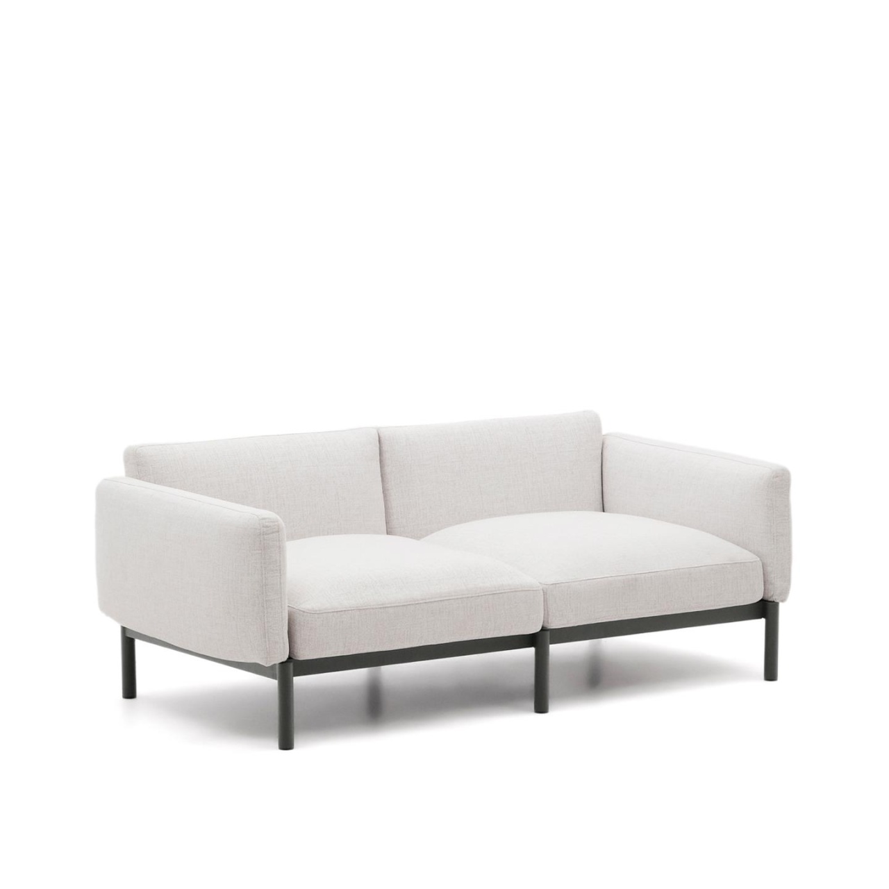Outdoor Furniture Canapea modulara exterior gri/bej din textil pentru 2 persoane Sorells Kave Home