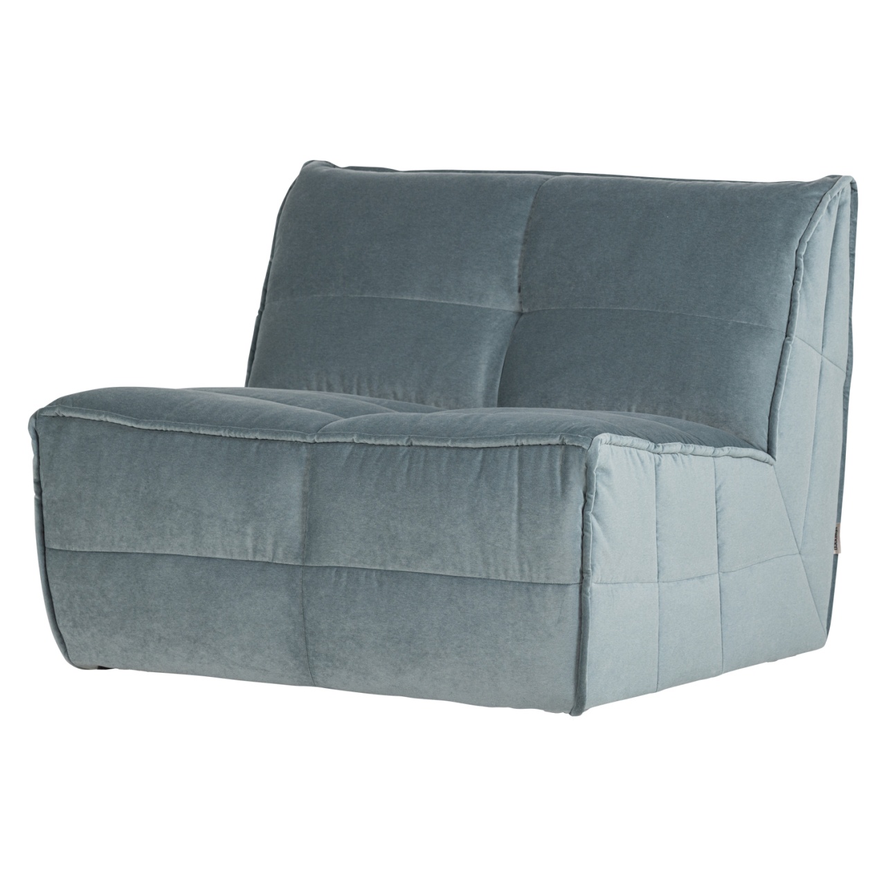 Sectional Sofa Units Canapea modulara turcoaz din catifea pentru 1 persoana Cluster Woood