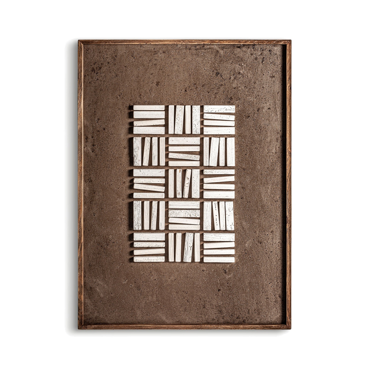 apartamente de închiriat alba iulia Decoratiune de perete maro/alba din lemn 82x122 cm Bresse Vical Home