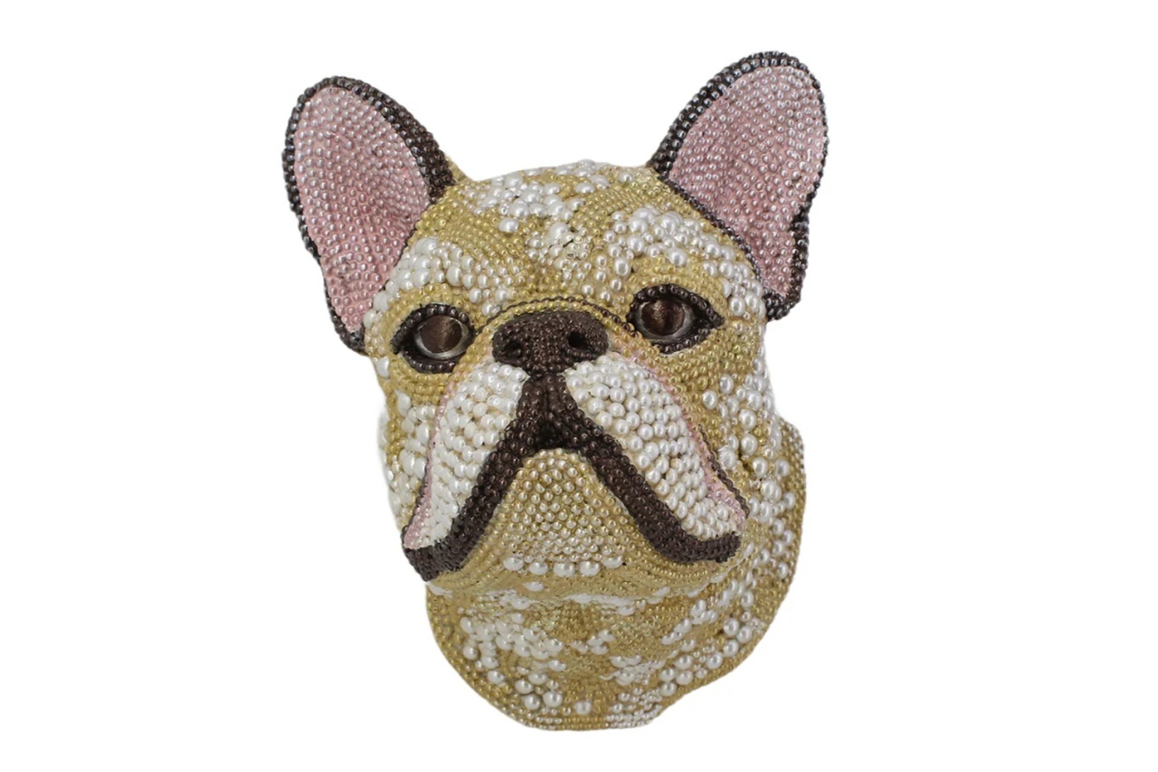 fibre Decoratiune de perete multicolora din fibre sintetice 17x21 cm French Bulldog The Home Collection