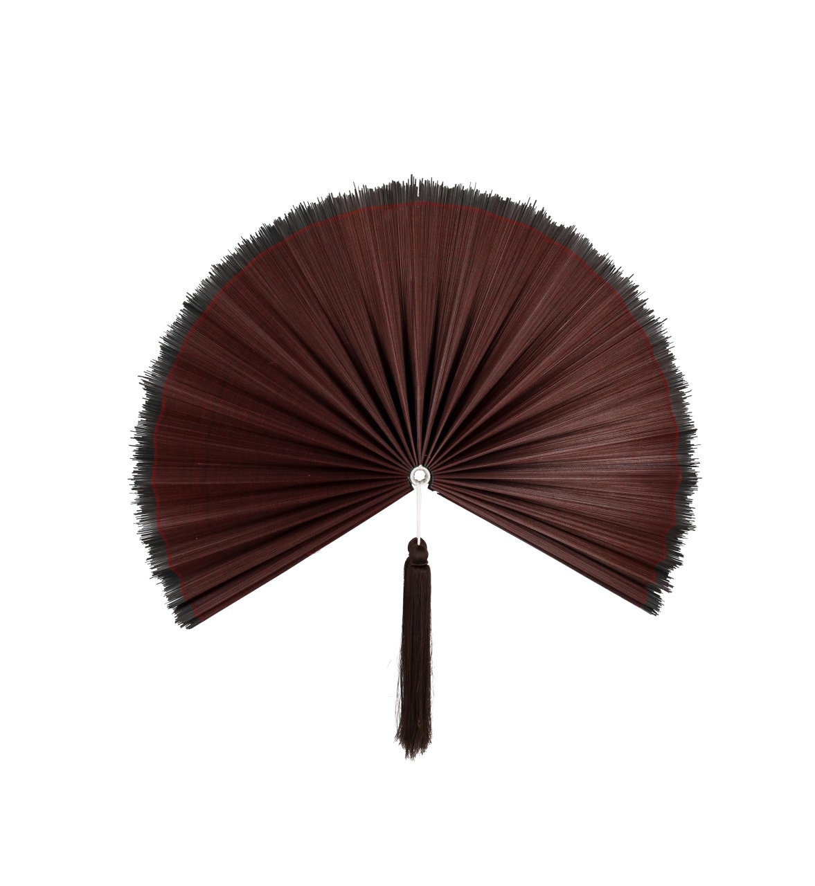 Decoratiune de perete rosie din bambus 39x81 cm Nanka Fan Bizzotto