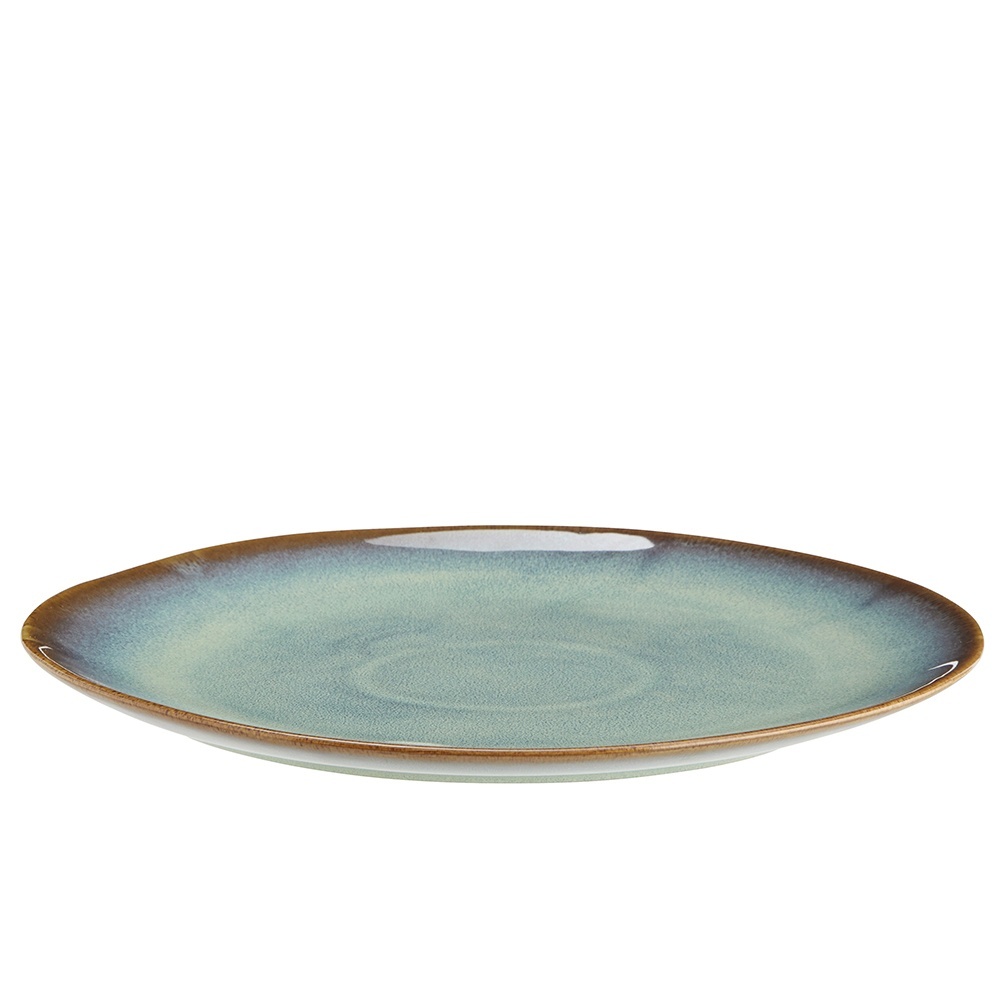 Plates Farfurie intinsa verde din ceramica 27 cm Kirra Madam Stoltz