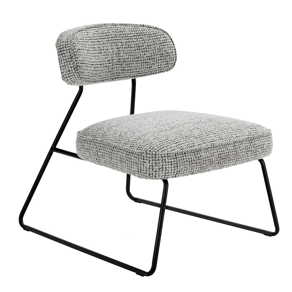 Quiet Object Fotoliu alb/negru din textil Elon Quiet Object