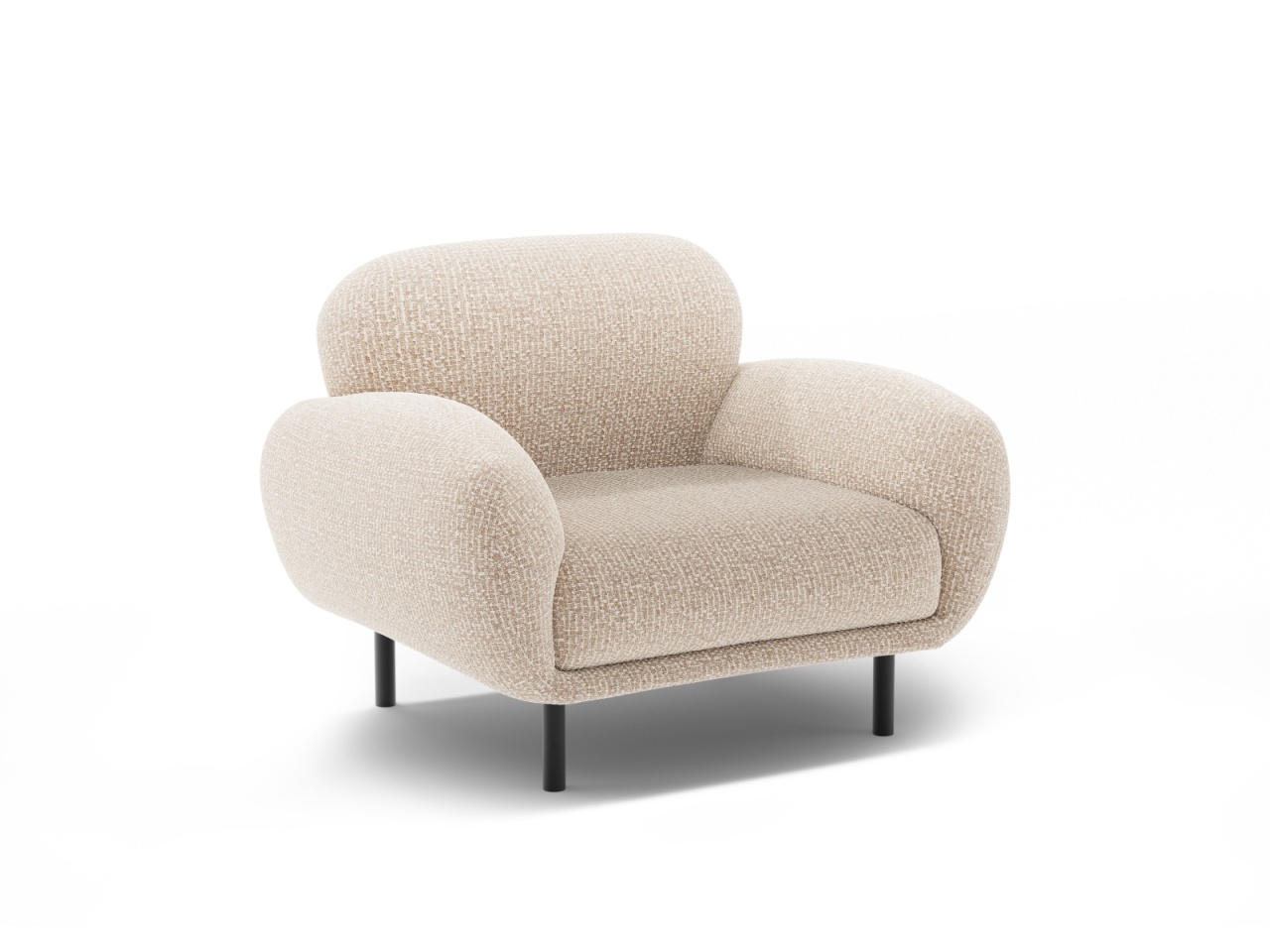 fotoliu Fotoliu bej din textil Poppy Micadoni