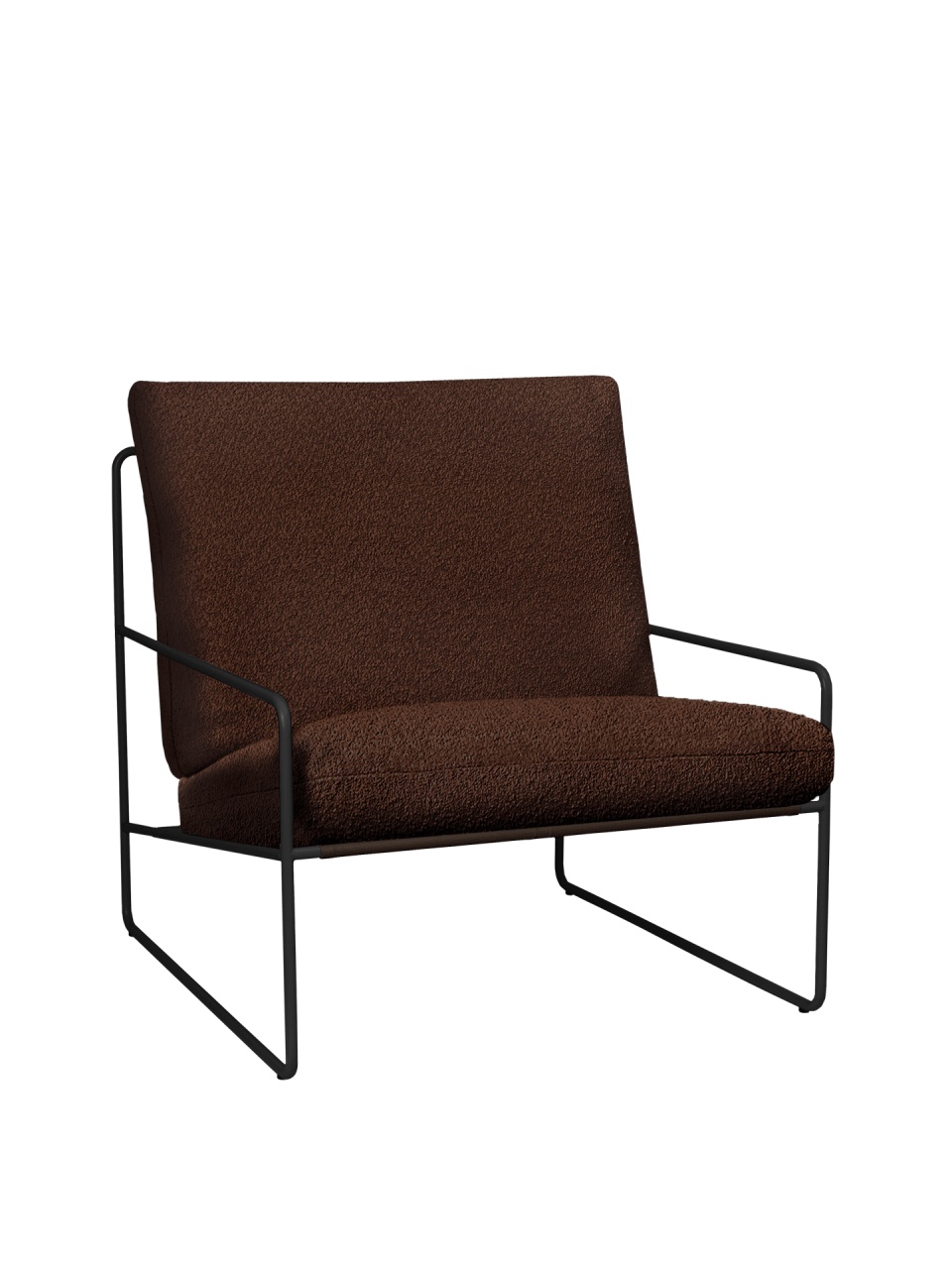 Furniture Fotoliu exterior maro/negru din textil Desert Boucle Ferm Living