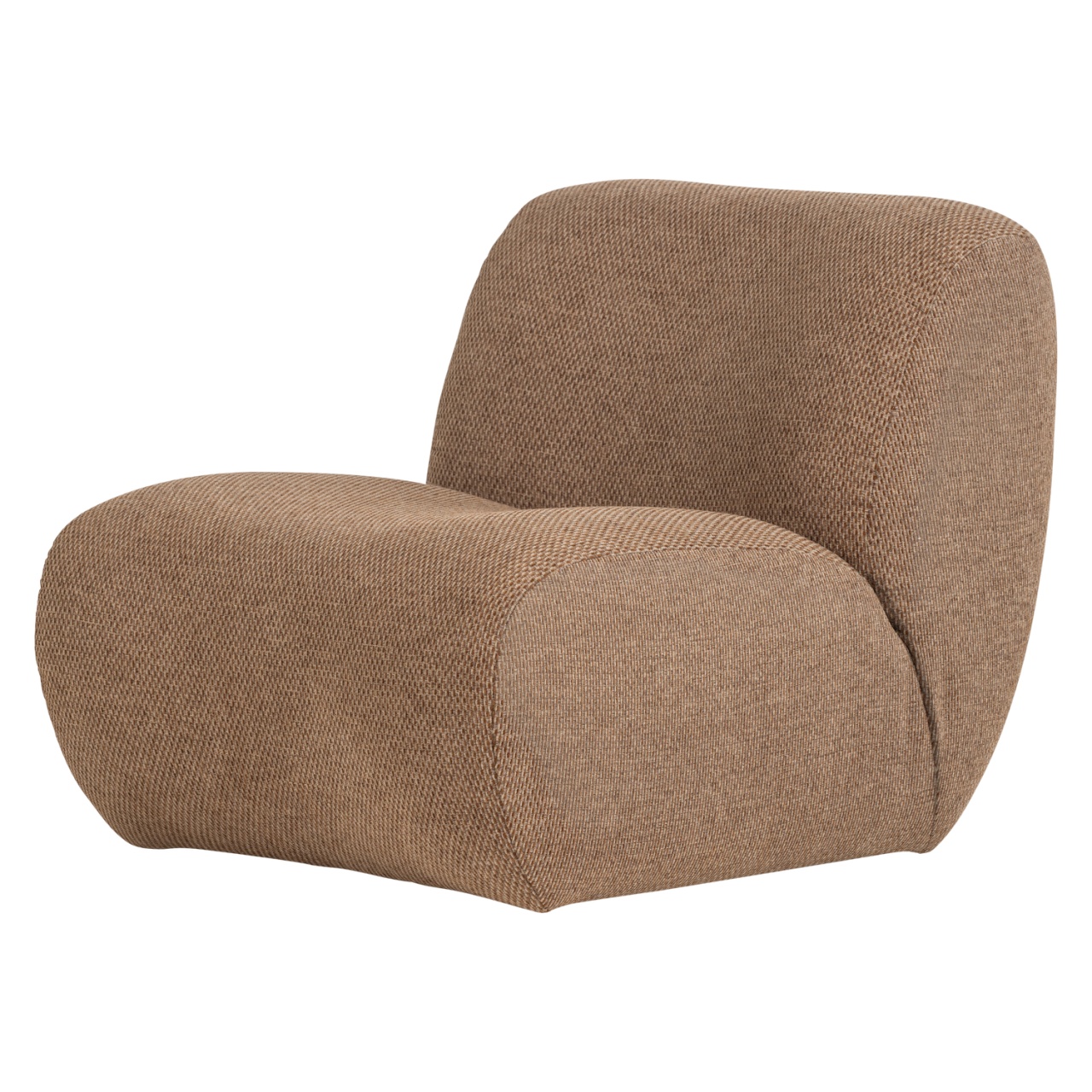 Chairs Fotoliu maro deschis din textil Nomu Chenille Woood