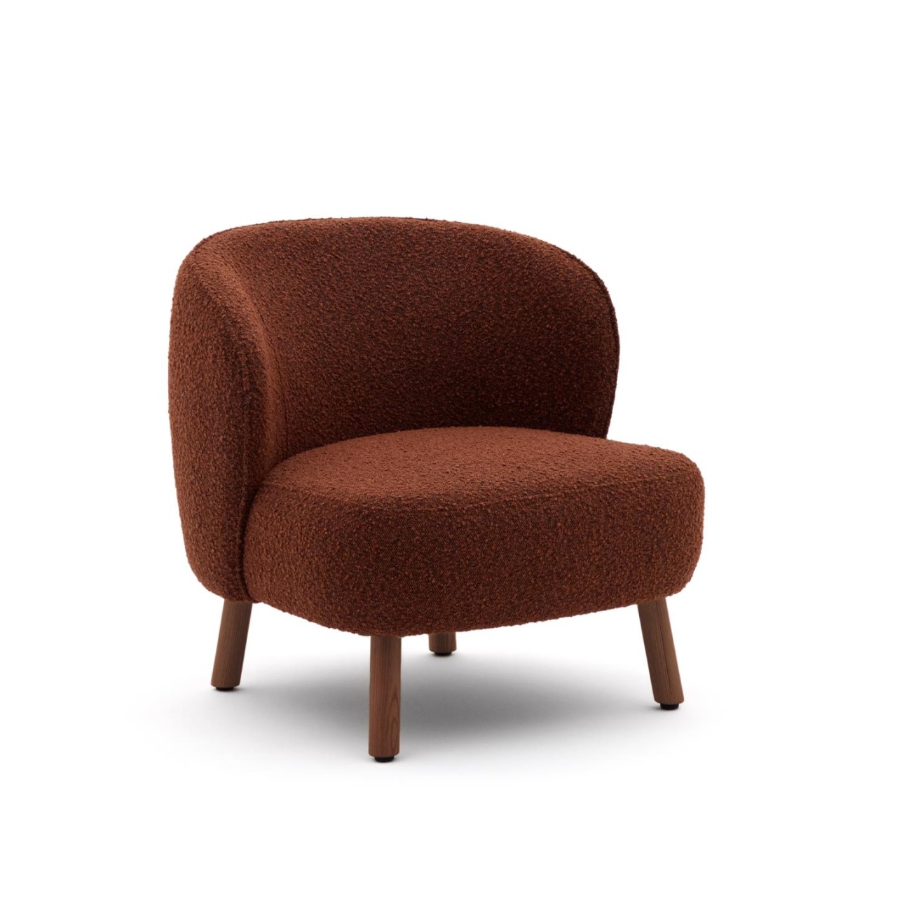 Chairs Fotoliu maro teracota din textil Ulit Boucle Kave Home