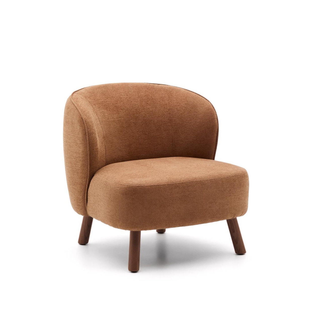 Chairs Fotoliu maro teracota din textil Ulit Chenille Kave Home