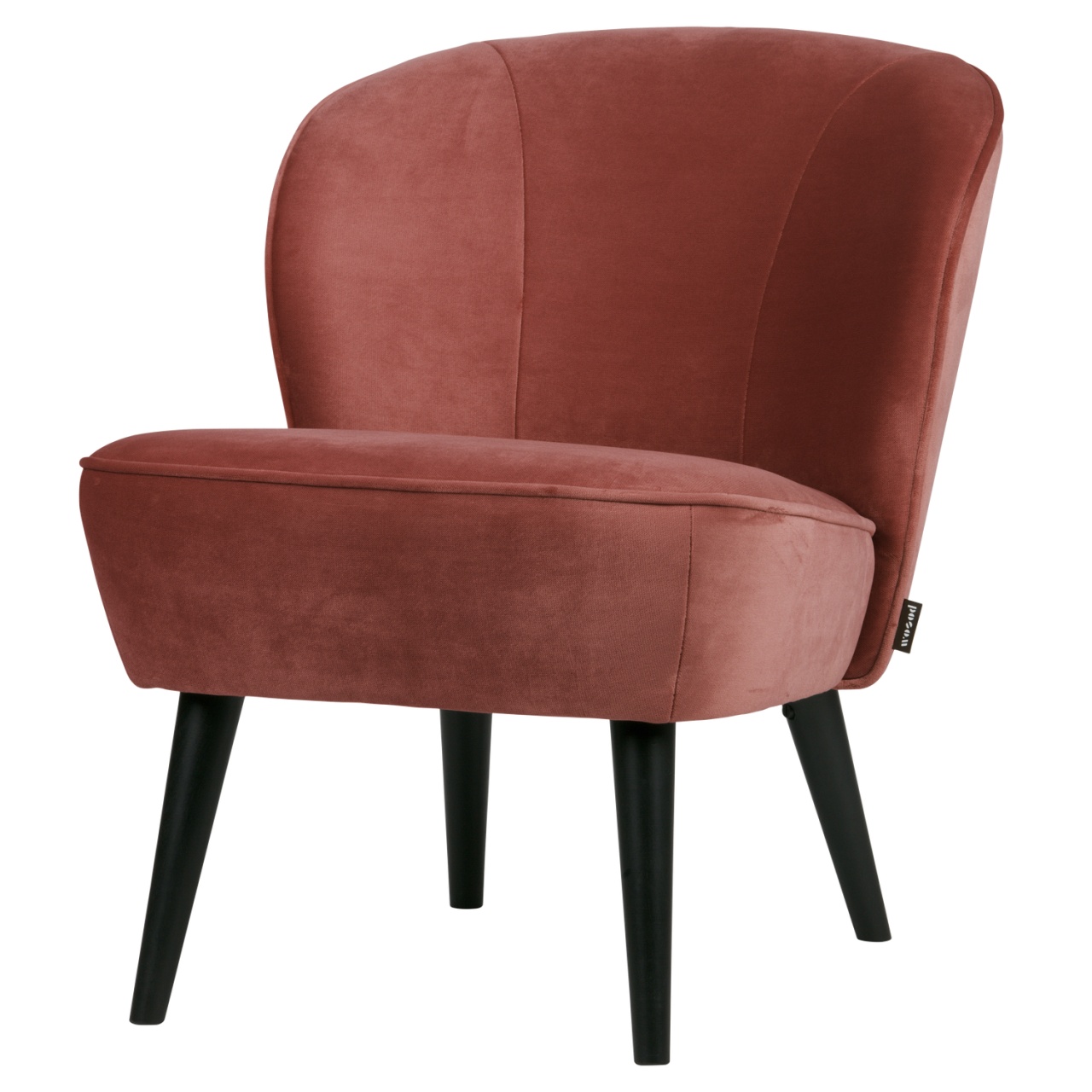 Chairs Fotoliu rosu burgund din catifea Sara Woood