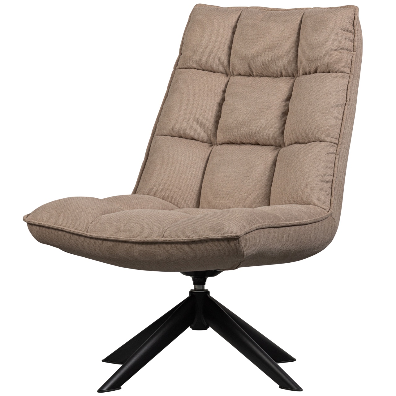 Chairs Fotoliu rotativ bej nisipiu din textil Jouke Woood